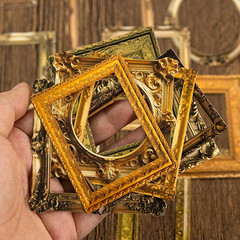 100 Pcs Vintage Frame Stickers Metallic – Scrapbooking Stickers & Embellishments