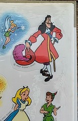 Vtg Hallmark Disney Stickers Seals 4 Sheets Pack Open Box 1980s Peter Pan Alice
