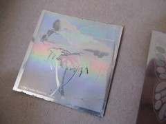 Vintage 1983 Holo Spectra Hologram sticker LOT OF 6 BUTTERFLY FLOWER CLOWN FISH
