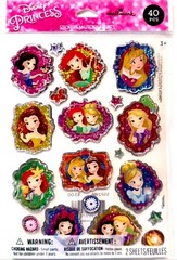 Disney Princess Epoxy Puffy Sticker Sleeping Beauty Little Mermaid Belle AUROA