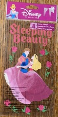 RARE Disney Sleeping Beauty Dancing W/ Prince Dress Flowers Princess 3D Stickers