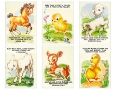 Vintage Retro Farm Animal Nursery Room Crafting STICKERS – Just Cut & Use!