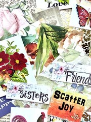 Junk Journal Supplies 50+Items Scrapbook Papers Quotes Vintage Book Pages kit#3N