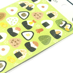 Japanese Onigiri Washi Sticker Sheet Rice Ball Bento Food Japan