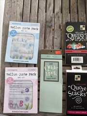 Lot Of 2 Colorbok Vellum Quote Packs 1 Marcella The Quote Book & 2 DCWV Stacks