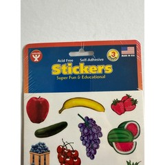 New Hygloss Fruits Vegies Stickers 3 sheets Educational Scrapbook