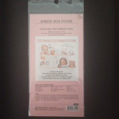 NEW! AFROCAT PAPER DOLL MATE DECO STICKER SET 021 STICKERS 1 sheet