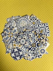 Lot Of Over 200 Moroccan Tile Sticker Kit Scrapbooking Junk Journal Kit