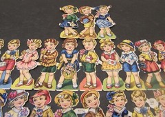 LOT VINTAGE PZB PAUL B ZOECKE CHROMOLITHOGRAPH DIE CUT BOY & GIRL SCRAPS