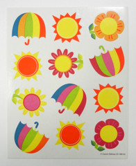 Spring Flowers Umbrellas and Suns Stickers Carson Dellosa