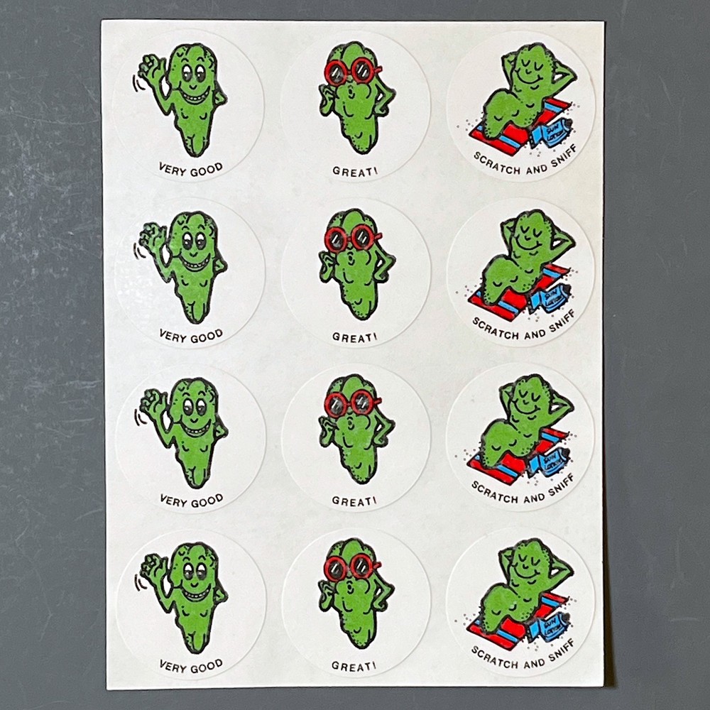 CTP 1981 Scratch and Sniff Sticker Matte Sheet PICKLE