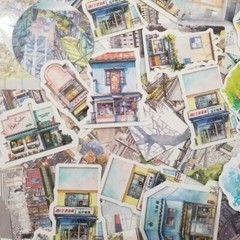 Building Stickers Asian Planner Stickers Scrapbooking Stickers Diary Stickers