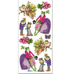 Violette Frogs in Love Stickers Valentine’s Junk Journal Collage Scrapbooking