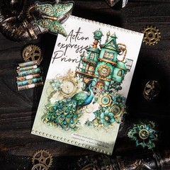 120Pcs Steampunk Stickers for Scrapbooking & Journaling, Ephemera Pack with Orga