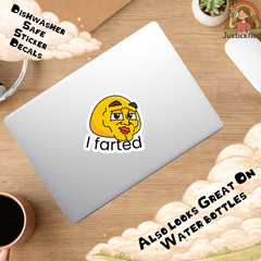 Funny Emoji Meme Sticker, Sarcastic Face Decal, Humorous Vinyl Sticker
