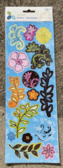 MOMENTA GLITTERED WILDFLOWER STICKERS BOLD COLORS
