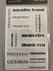 SEI Rub-on Words Black Orchid Wedding Theme 7-1334