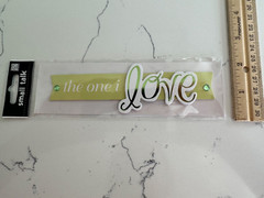 Me & My Big Ideas Small Talk Green Boarder w/The One I Love Sign Scrapbooking