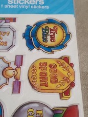 Vintage Puffy Stickers Awards Class Honorable Verbiage School Scrapbook Olympics