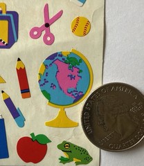 SCHOOL SUPPLIES Stickers(13pc) Mrs.Grossman’s•Globe•Book •Pencil•Pen•Card Making