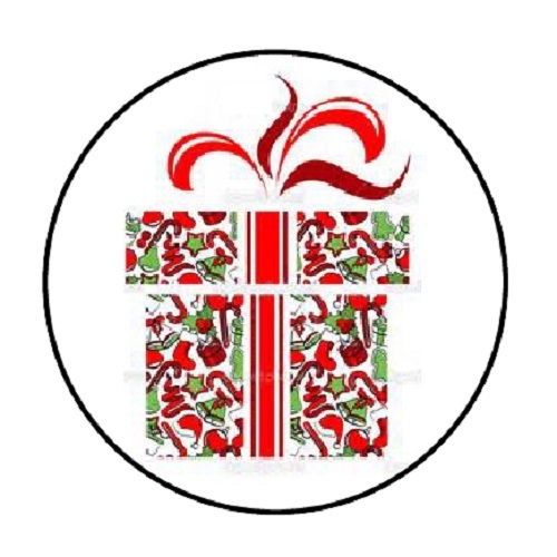 48 Christmas Present !!! ENVELOPE SEALS LABELS STICKERS 1.2″ ROUND