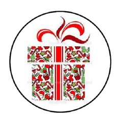 48 Christmas Present !!! ENVELOPE SEALS LABELS STICKERS 1.2″ ROUND