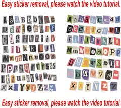 954Pcs 1-inch Waterproof Vintage Letter Stickers for Scrapbooking Supplies, Alph