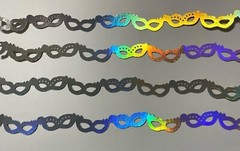 «MASQUERADE» MASK BORDER SILHOUETTE DIE CUT/ CUTS (IRIDESCENT, BLACK, OR GOLD)