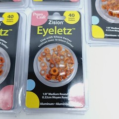 5 New Provo Craft Eyeletz 1/8″ Medium Round Poppy Orange Color