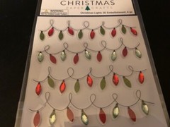 CHRISTMAS PAPER CRAFTS 3D TREE GEM LIGHTS STRING OF LIGHTS GEMSTONE LIGHTS 4PCS
