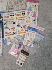 Disney Princess Scrapbook Stickers 30 pc LOT Mickey Pooh Snow White Cinderella