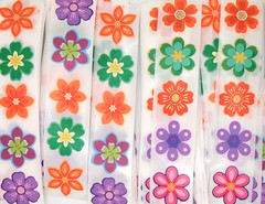 30 Colorful Retro Flower Stickers/Scrapbooking/Planners/Crafts/Journals/1 inch