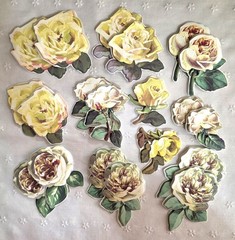ANNA GRIFFIN UNLABELED LOT 90 FLOWER STICKERS Layered 3D NEW (PA50)