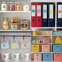 Number Stickers 1-50, 20 Sheets Consecutive Number Stickers, 1000 Labels-1 Inch
