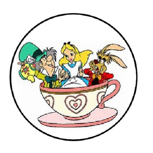 48 Alice in Wonderland!!! ENVELOPE SEALS LABELS STICKERS 1.2″ ROUND