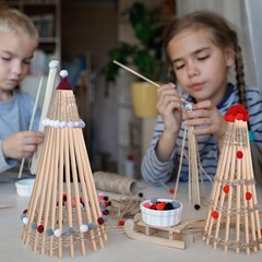 200 Pcs Dowel Rods Wood Sticks Dowel Rods Round Unfinished Wood Sticks for Cr…
