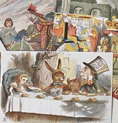 Alice In Wonderland Junk Journal Scrapbook Kit 20 Vintage Themed Pictures #WA2