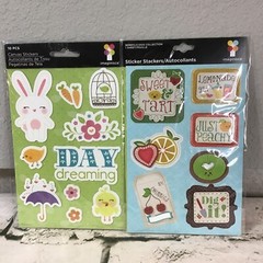 Imaginisce Scrapbooking Stickers Stackable Autocollants Lot Of 2 Packs