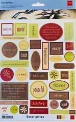 Chatterbox Cardstock Descriptives Cardstock Words phrases & Quotes 75 Stickers