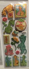Bulk Lot 4 Kawaii Baby Animals Littlest Pet Shop Puffy Glitter Stickers Sheet