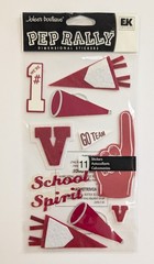 Jolee’s Maroon School Spirit Pep Rally Go Team Varsity Scrapbooking Stickers