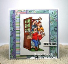 New ART IMPRESSIONS Rubber Stamp Clear set WE’RE HERE GIRLFRIENDS free USA ship