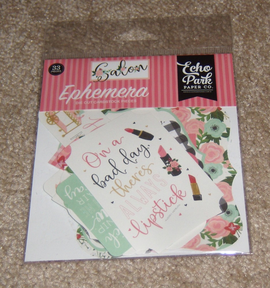 Echo Park/Carta Bella DieCut Assortment ~ Hair Salon/Makeup …Ephemera