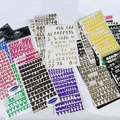 28 Sheets Scrapbooking 7/16 Stickers Alphabet Numbers Letters Paper Studio Lot