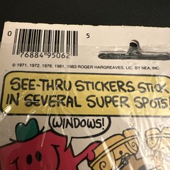 1976 SCRATCH N SNIFF MR. MEN AND LITTLE MISS STICKERS SEE THRU MARK • MR. FUNNY