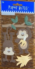 Paper Bliss Monkeying Around Monkey Banana Zoo Jungle Animal Google Eyes Tree 3D