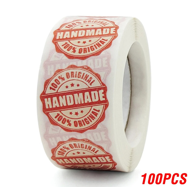 100pcs Handmade Stickers Labels for Gift Packaging Scrapbook Decoration