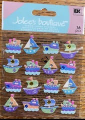 RARE Jolees Kids Boys Toys Boats Repeat Steam Ship Sail Pirate Scrapbook Sticker