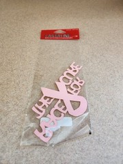 Laserline~Race for the Cure/Breast Cancer Awareness Die Cut piece