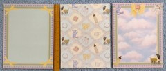 Lot of Baby Paper, Stickers, Ribbon for Card Making Scrapbooking Journaling